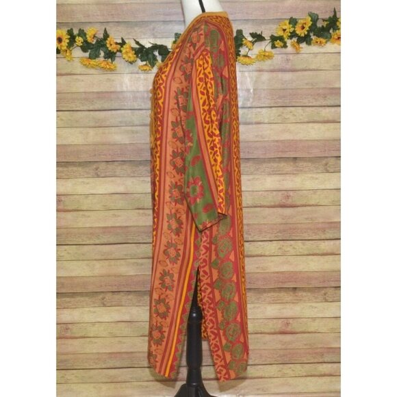 RARE Designer Oscar de la Renta 80's 2 PC Ensemble Silk Pants & Duster Size 10 - Picture 5 of 16